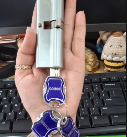 Lõi khóa hệ 55- 1 đầu chìa mở ra + mở vào 